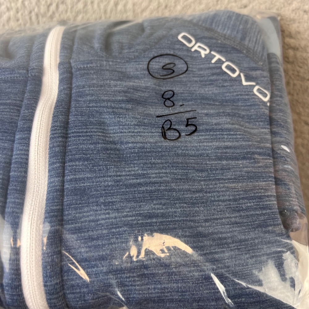ORTOVOX Fleece Hooded Full Zip Jacket Blue Heathered Women's Small Outdoor - Picture 11 of 11